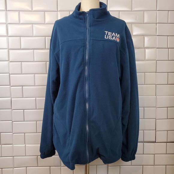 TEAM USA FLEECE TEAL FULL ZIP LIGHTWEIGHT JACKET WOMEN'S SIZE LARGE/ XL - Picture 12 of 13